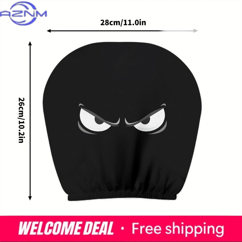 邪眼プリントカーヘッドレストカバー2個セット |   100 - Car Accessories Evil Eye のレビューと価格