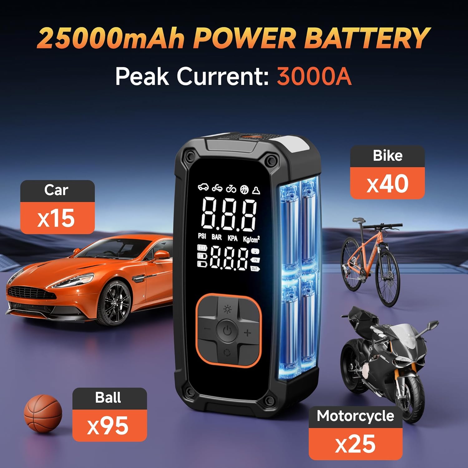 ポータブルエアコンプレッサータイヤインフレータ - 150P - Car Portable Tire Inflator のレビューと価格