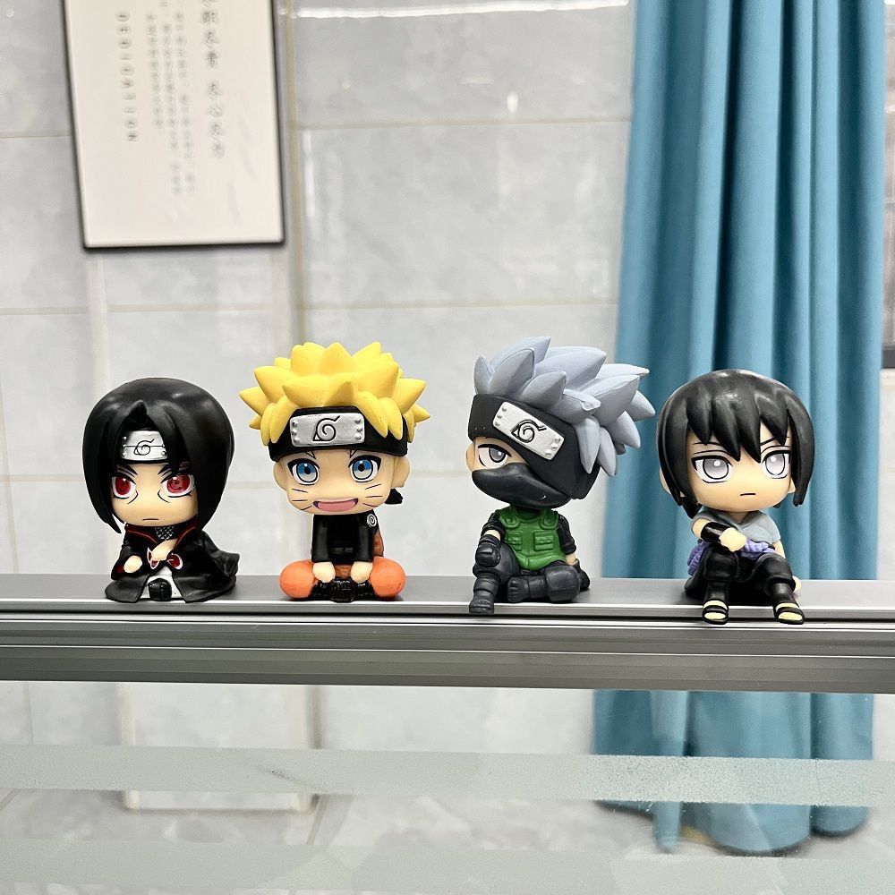 ナルト漫画かわいいフィギュアモデルカワイイ2Dちび人形車飾り - Car Accessories Decoration のレビューと価格