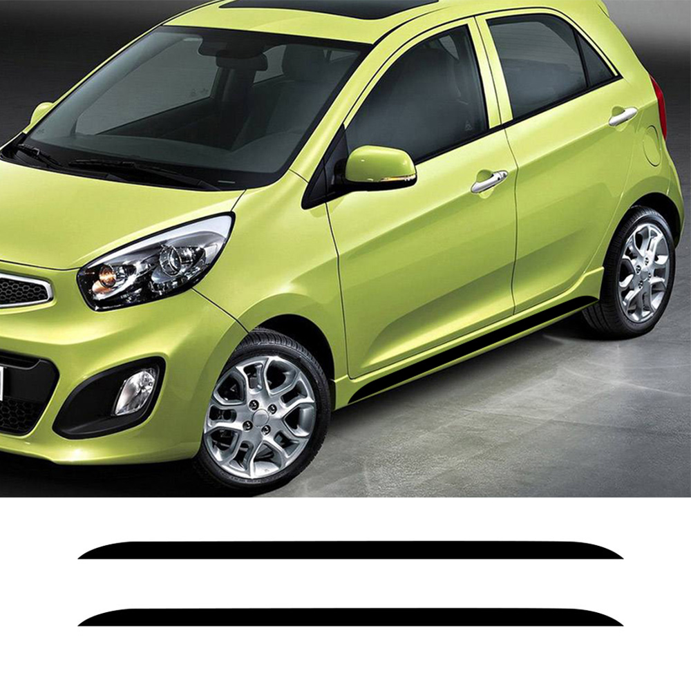 2 個車のサイドドアスカートストライプステッカーキアピカント - Car Accessories On Amazon のレビューと価格