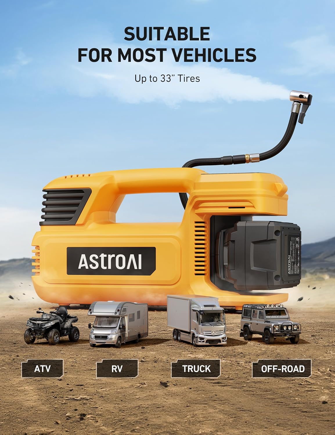 コードレスタイヤインフレーターポータブルエアコンプレッサー、 - Car Portable Tire Inflator のレビューと価格