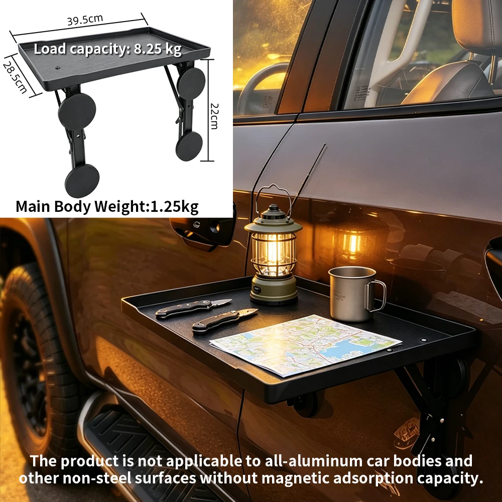 ポータブルカーサイドドアハンギングトレイ折りたたみ式オートテ - Car Accessories For Camping のレビューと価格