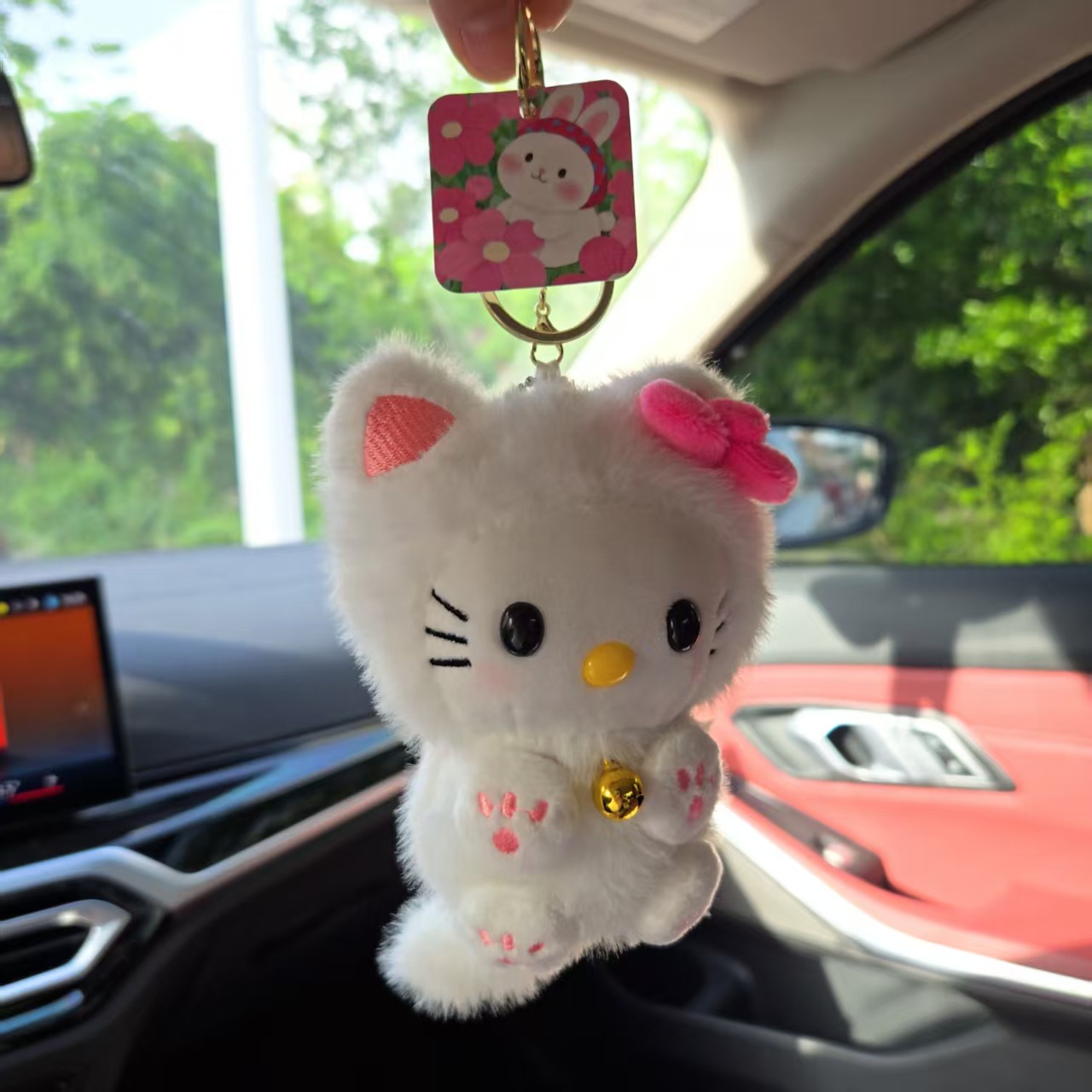 かわいいハローキティベル猫ペンダント、猫の装飾品、車のペンダ - Car Accessories Decoration のレビューと価格
