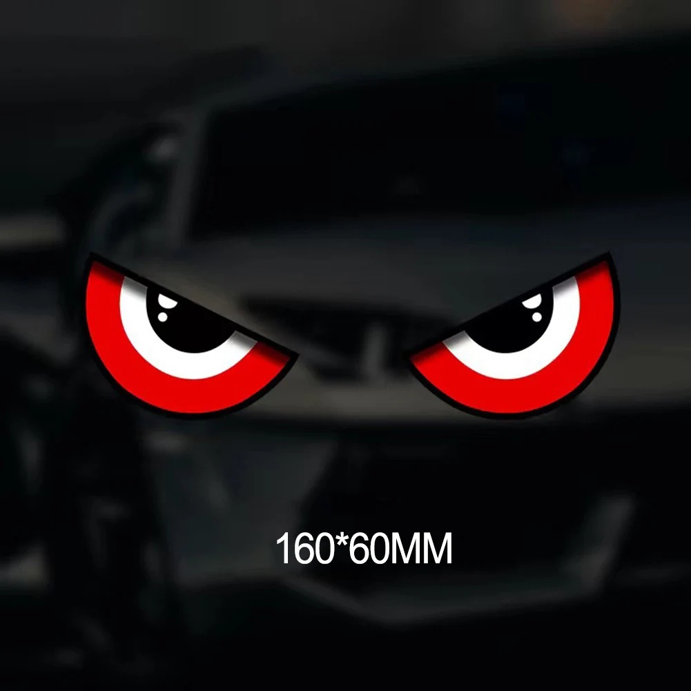 1Pc 反射邪眼車のステッカー防水ビニールオートバイヘルメッ - Car Accessories Evil Eye のレビューと価格