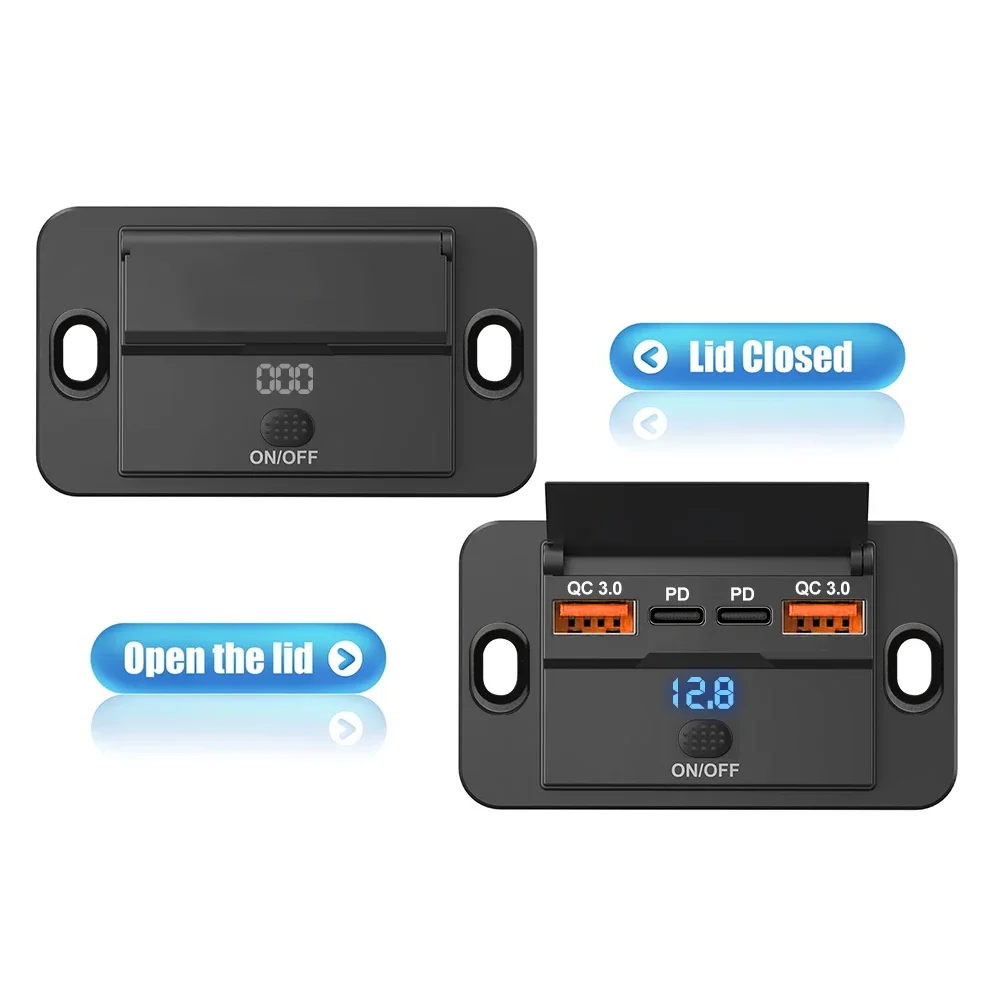 スイッチ付きカーチャージャーソケットアダプター、2-4ポート - Car Accessories Thailand のレビューと価格