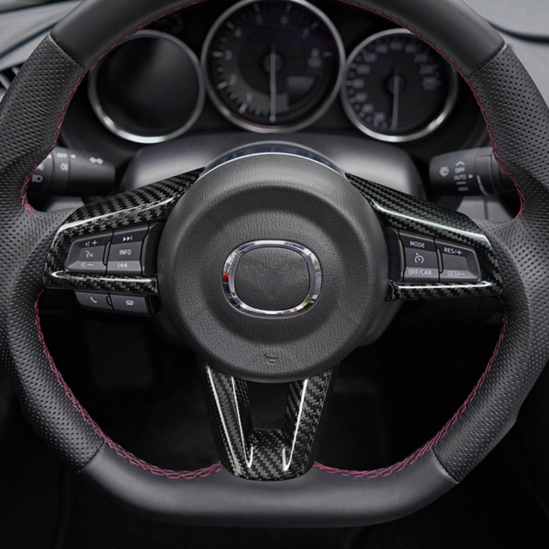スーパーセール ステアリングホイールボタンフレーム カーボン - Car Accessories Sticker のレビューと価格