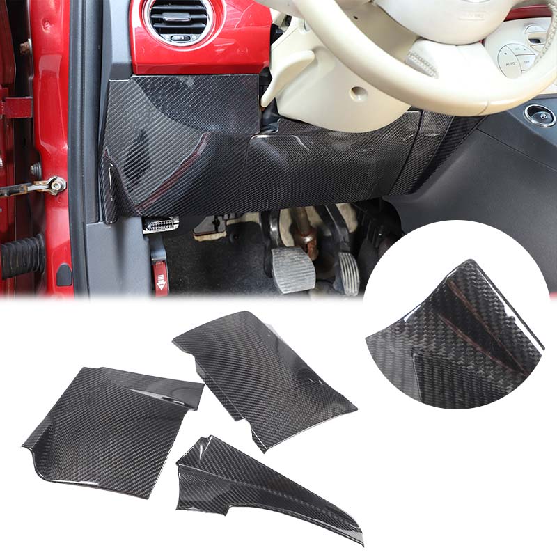 フィアット 500 2007-2015 本物のカーボンファイ - Car Accessories Under 500 のレビューと価格