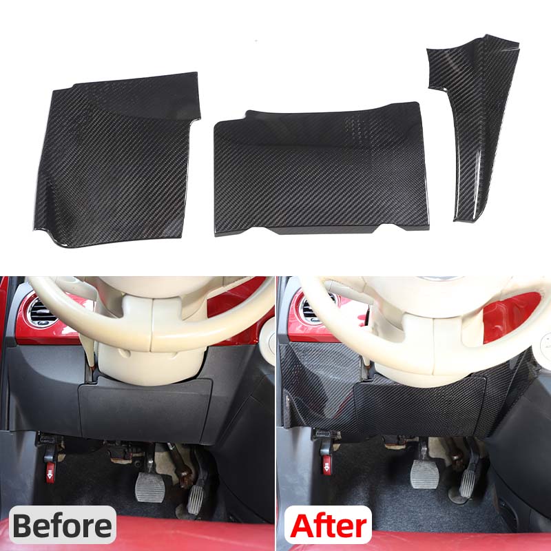 フィアット 500 2007-2015 本物のカーボンファイ - Car Accessories Under 500 のレビューと価格