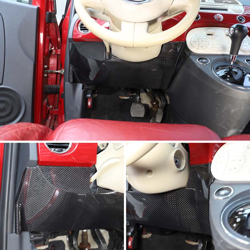 フィアット 500 2007-2015 本物のカーボンファイ - Car Accessories Under 500 のレビューと価格